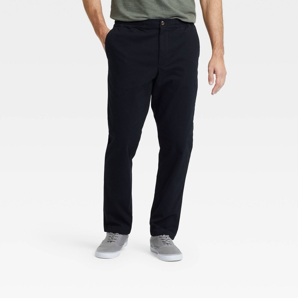 Men's Slim Fit Everyday E-Waist Pants - Goodfellow & Co - black - new